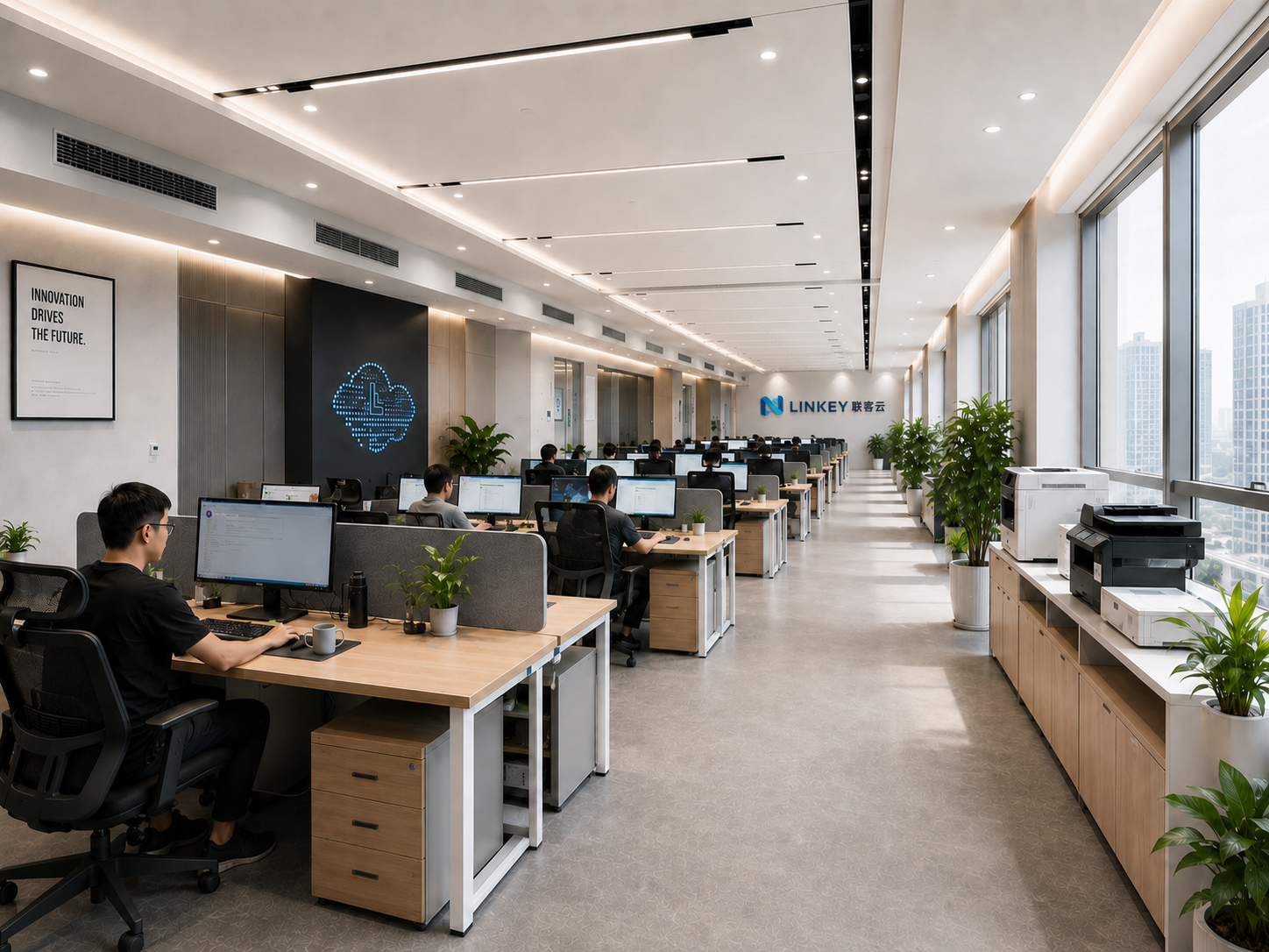 联客云技术与产品团队办公环境